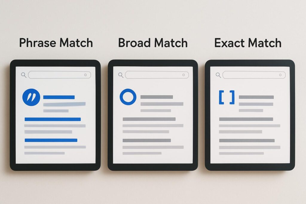 Как выбрать между фразовым, широким и точным соответствием в Google Ads, чтобы тратить меньше и получать больше лидов